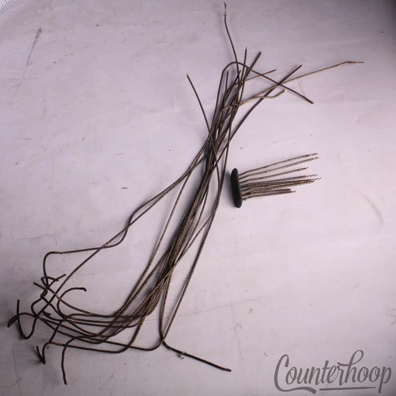 Ludwig Coiled Metal-Cloth 14"Snare Drum Wires/6x Strands Leather Butt Vintage20s image 1