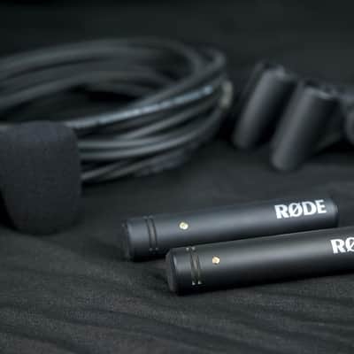 Rode M5 Small-diaphragm Condenser Microphone - Matched Pair with XLR Cables and StreamEye Cans50 Professional Studio Headphones image 4