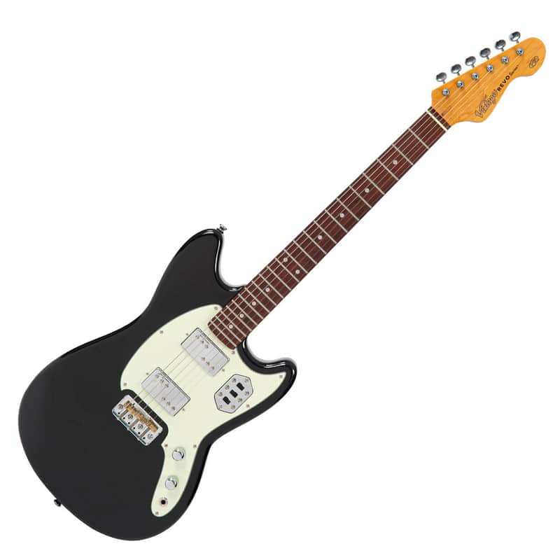 Vintage REVO Series 'Colt HH Twin Hardtail' Electric Guitar ~ Boulevard Black image 1