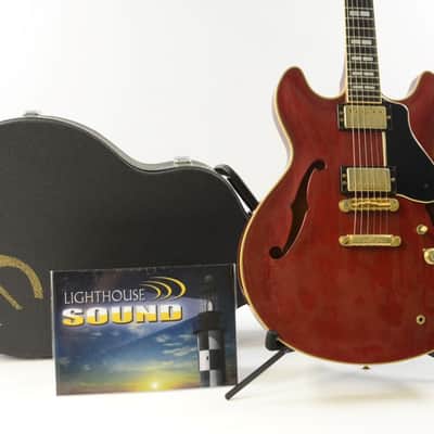 1984 Yamaha SA2000 Semi Hollow Electric Guitar - Cherry w/Case - SA-2000 image 3