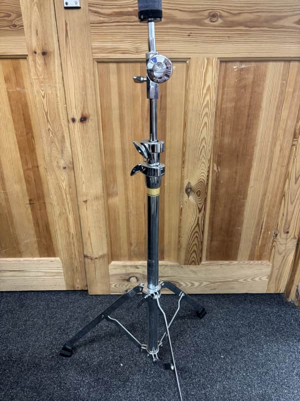 Vintage Pearl Straight Cymbal Stand Patented Disc Tilter Black Label 1980s 90s image 1