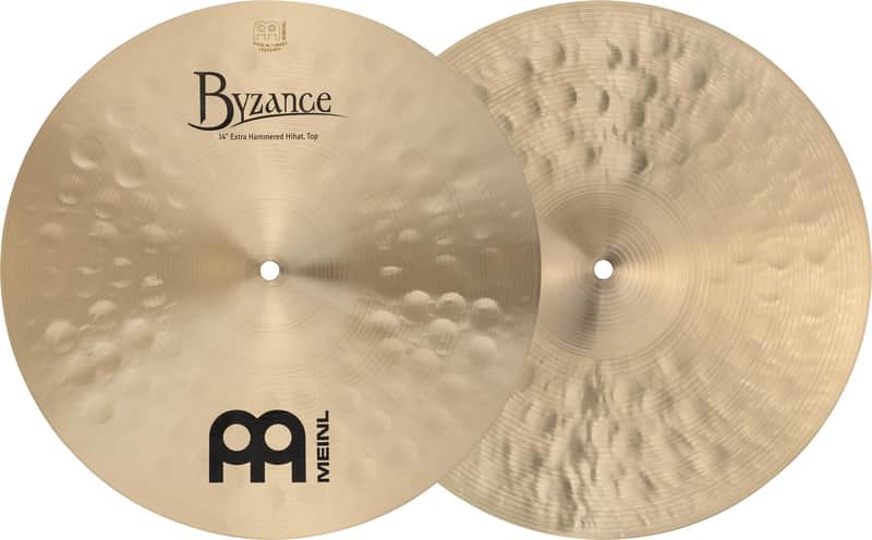 Meinl Cymbals Byzance Extra Hammered Hi-hats - 14 inches image 1