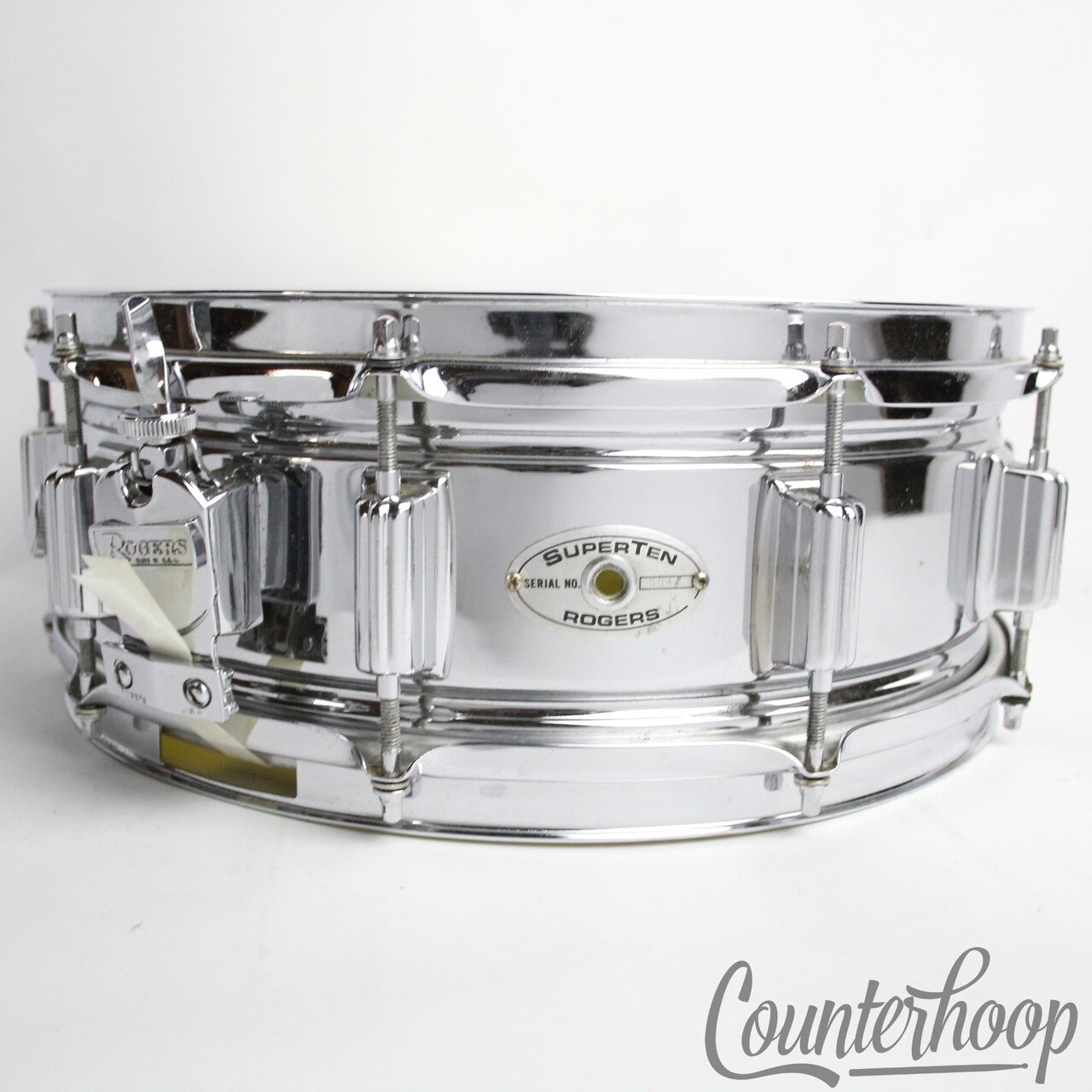 Rogers SuperTen 14x5"Snare Drum COS Steel 10Lug Vintage 70s 1973 Script Chrome* — main photograph