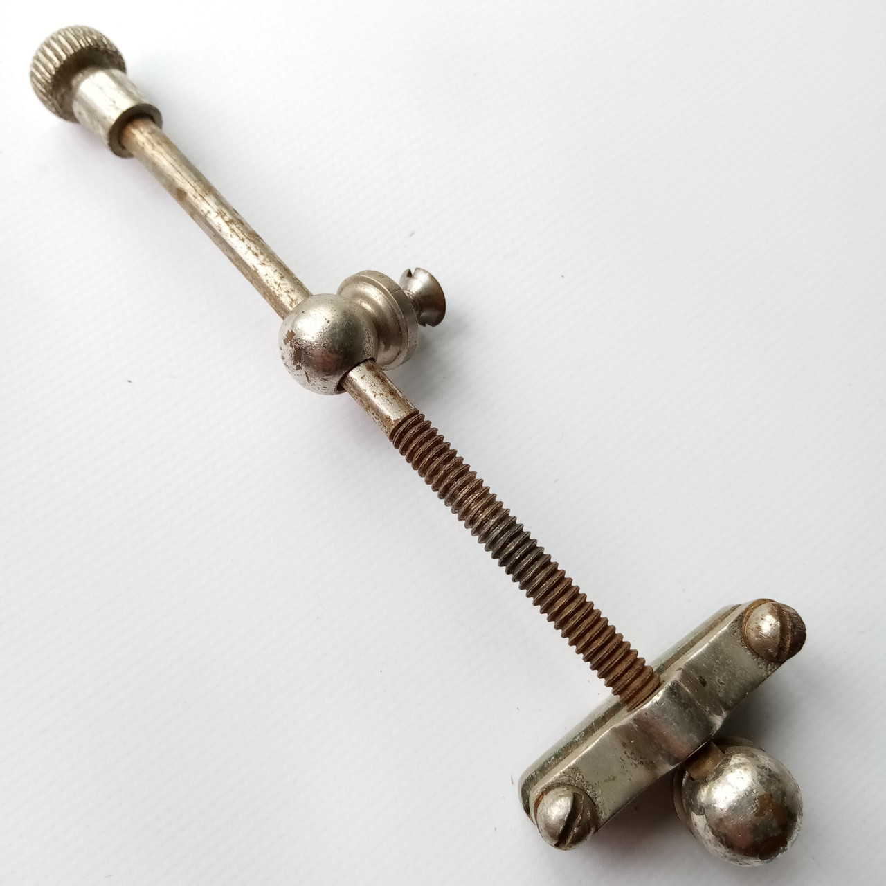 Lyon&Healy 3"Deep Snare Drum Strainer Wire Tensioner Rod/Knob 2x Eyelet Lugs 10s — main photograph