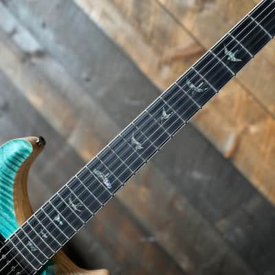 PRS Wood Library McCarty 594 Flamed Maple 10 Top, Swamp Ash Back, Flamed Maple Neck, Bound Ebony FB - Satin Blue Fade 418876 image 6