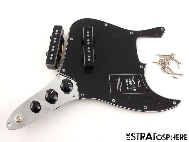Fender Player II Jazz Bass LOADED PICKGUARD Guitar, Alnico 5 Black, 3 Ply image 1