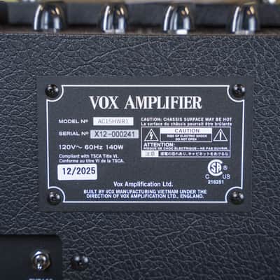 Vox AC15HWR1 Handwired Guitar Amp w/Celestion Greenback image 11