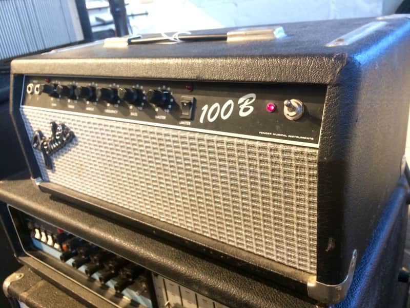 Vintage 80's Fender 100B Bass Amp Head image 1