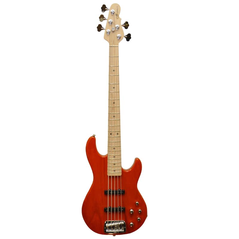 G&L MJ-5 Empress Wood Body Ultra Light Weight Bass  Orange Transparent image 1