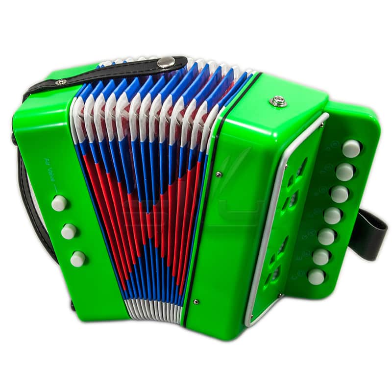 SKY Accordion Kelly Green Color 7 Button 2 Bass Kid Music Instrument High Quality Easy to Play image 1