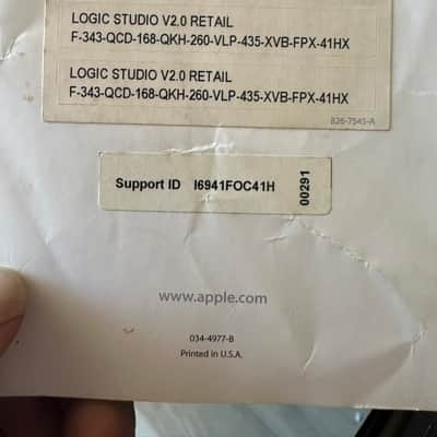 Apple Logic Studio V2.0 60mA Firewire 2007 Era image 1