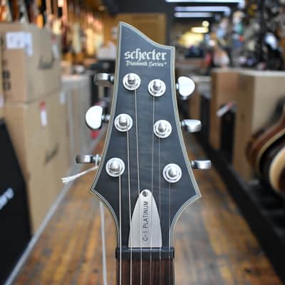Schecter Korea C-1 Platinum Electric Guitar 2016 Translucent Black image 7