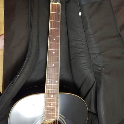 Epihone Ej-100 Acoustic Jumbo in Ebony with Gigbag image 2