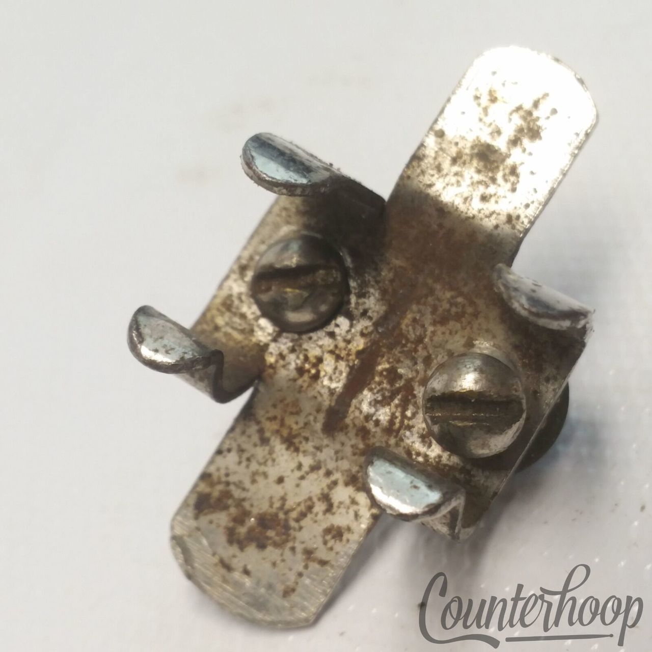 Ludwig Snare/Tom Drum Key Holder Mount Nickel Parade Marching 2-Hole Vintage 30s — main photograph