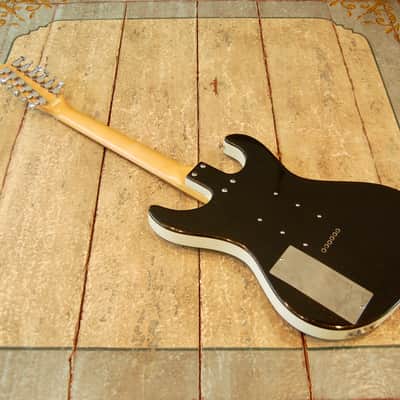 Danelectro Hodad Electric 12 String w/ Waterslide Guitars Baritone Rubber Bridge Conversion - Mosrite Body Early 2000s - Soft Case Included image 15