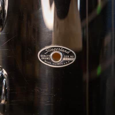1970s Slingerland Black Chrome Drum Set 14x24 9x13 and 16x16 image 17