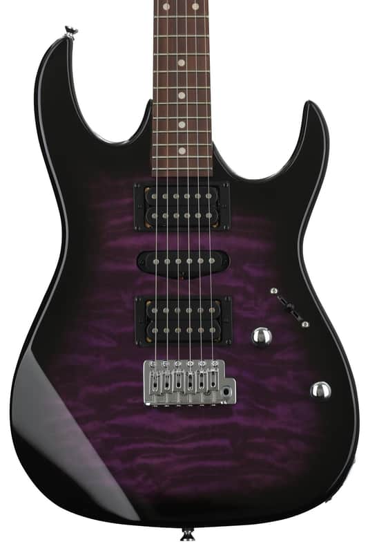 Ibanez Gio GRX70QA Electric Guitar - Transparent Violet Sunburst image 1