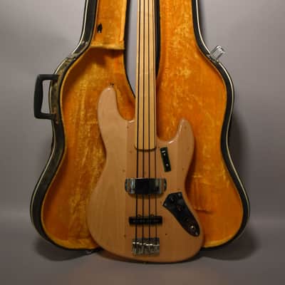 1973 Fender Precision/Jazz Partscaster Bass Fretless Natural w/HSC image 1