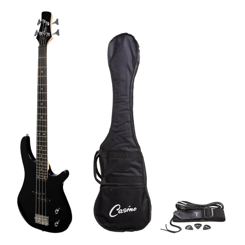 Casino '24 Series' Tune-Style Electric Bass Guitar Set (Black) image 1