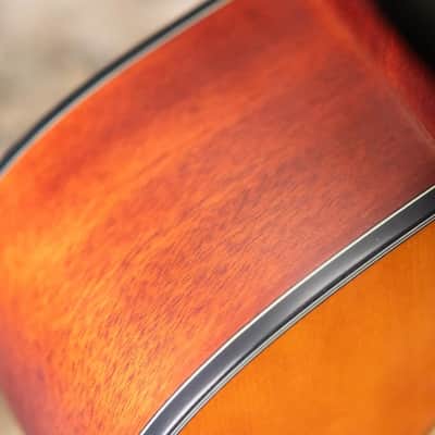 Yamaha FG3 Red Label Acoustic Guitar - Vintage Natural with Gig Bag image 9