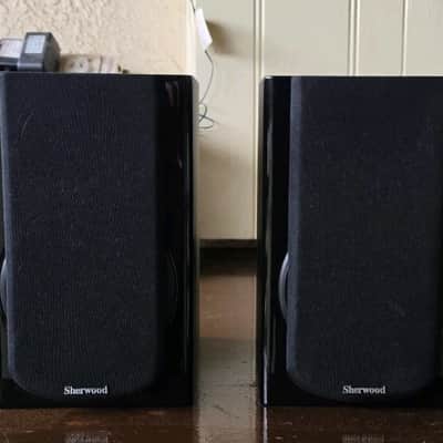 VINTAGE SHERWOOD MINI 2 WAY SPEAKERS/80 WATTS EACH/BOOKSHELF image 2