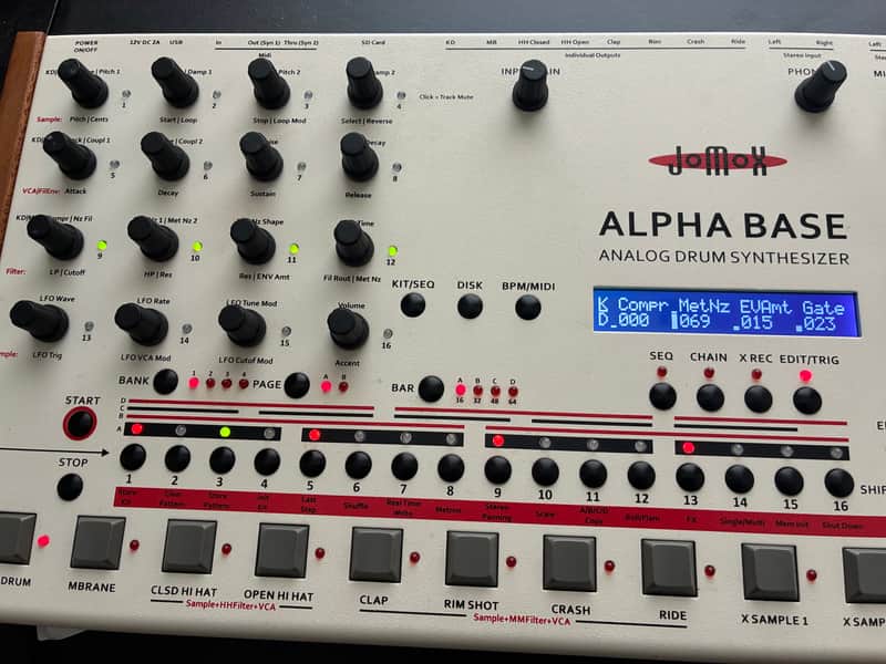 JoMox Alpha Base Analog Drum Synthesizer