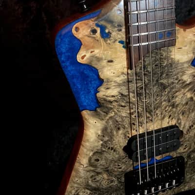 TWS (TW Smith) Guitars Spitfire Baritone Buckeye Burl Warrior image 8