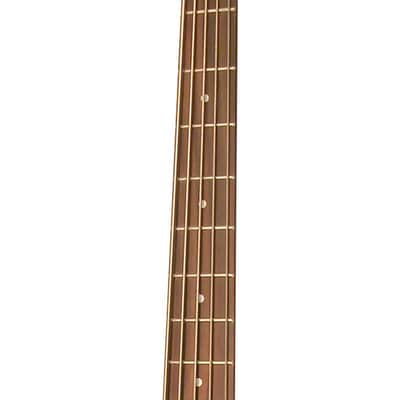 Kona KE5BN 5-String Electric Bass Guitar with Split Pickups, Natural image 4
