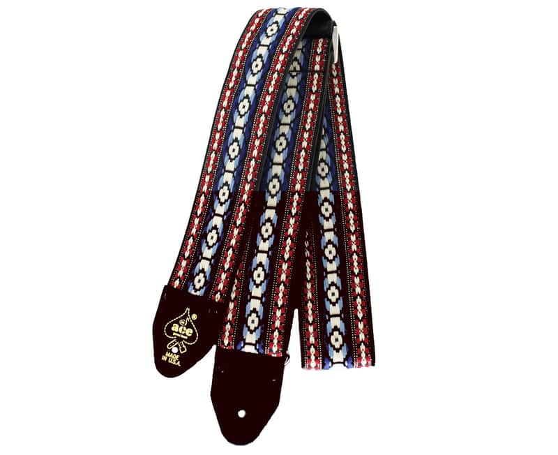 Ace Vintage Reissue Bohemian Blue Guitar Strap by D'Andrea - Made in the USA image 1