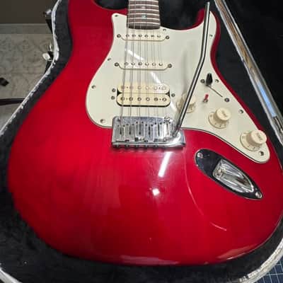 Fender American Deluxe Fat Stratocaster HSS with Rosewood Fretboard 1999 - 2001 - Crimson Transparent image 1