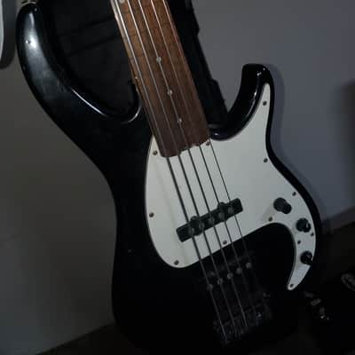 5 string Fretless Jazz Bass  unknown Black image 2