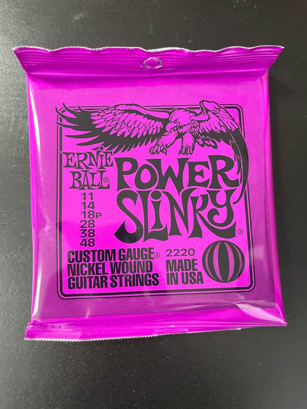 Ernie Ball 2220 Power Slinky Nickel Electric Guitar Strings (11-48) 2010s - Silver image 1