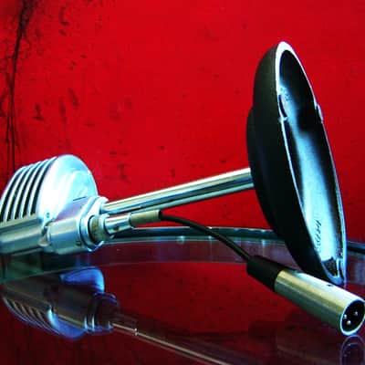 Vintage RARE 1940's Turner 34X modified dynamic microphone Satin Chrome with cable & Atlas DS-5 stand 77A 101C image 15
