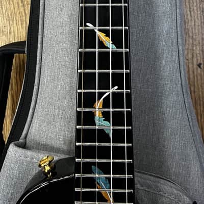 ENYA FEATHER MAHOGANY BLACK ACOUSTIC-ELECTRIC TENOR UKULELE W/FX (USED) image 4