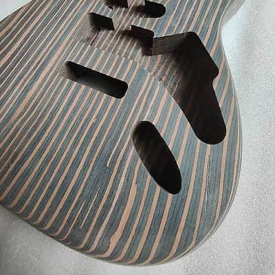 Zebra Wood Hollow Stratocaster Strat Style Body image 3