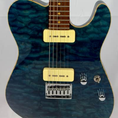 Tom Anderson Guitarworks Hollow Cobra 2000 - Deep Ocean Blue W/ Binding image 13