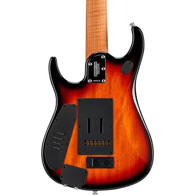 Ernie Ball Music Man JP15 7 7-String Flamed Maple Top Electric Guitar Regular Tiger Eye image 2