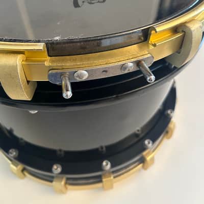 Legato 14" Snare Drum Gold Plated Marching Black REMO RARE!! Metal image 16