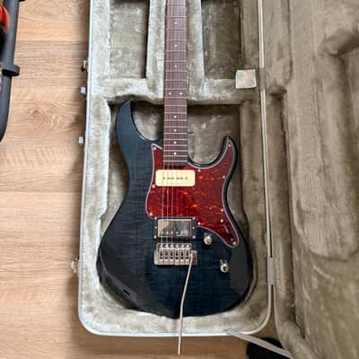 FREE HARDCASE with Yamaha PAC611VFM-TBL Pacifica H/P-90 with Rosewood Fretboard 2010 - Present - Translucent Black image 2