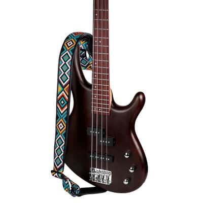 Strap for Guitar Ukrainian Nylon + Leather Ethnic Colored image 5