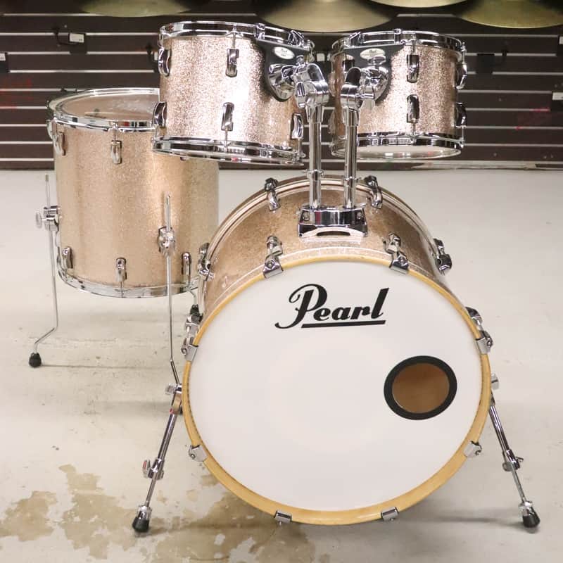 Pearl 4pc Vision Drum Kit Set Champaign Sparkle 22/16/12/10" image 1