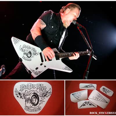 Metallica guitar vinyl decal stickers Papa Het James Hetfield image 2