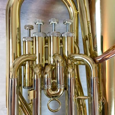 Unbranded 4 Valve Euphonium (Yamaha YEP-321 Copy) W/ Case Plays Great + See demo image 5