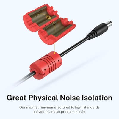 DPA-100 Guitar Pedal Power Supply Adapter 9V DC 1A Tip Negative 5 Way Daisy Chain Cables for Effect Pedal image 2