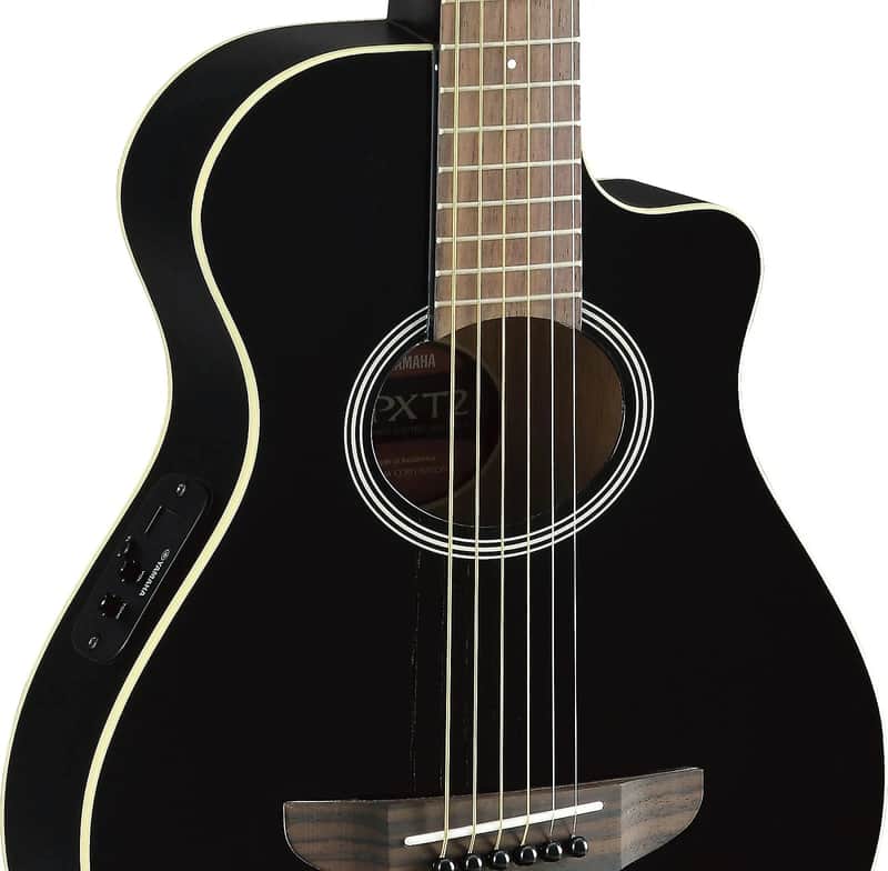 Yamaha APXT2 3/4-size Thin line acoustic/electric guitar  Black with bag image 1