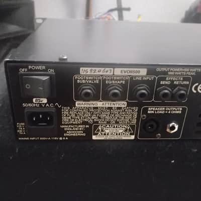 2003 Ashdown  EVO ii 500 Sub Harmonics Circuit VG Cond. image 8