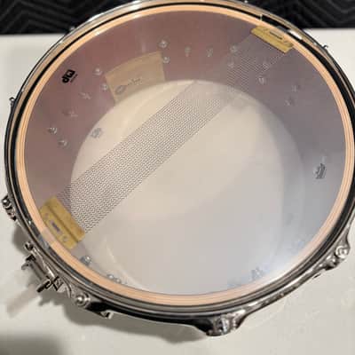 DW Collector's Series Maple / Mahogany 6x14" Snare Drum EBONY STAIN MATTE W/Nickel hardware image 6