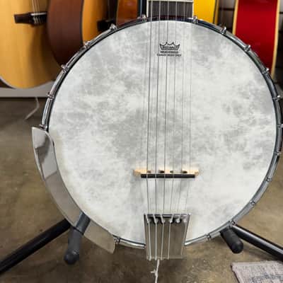 Washburn B6 Americana Series Open-Back 6-String Banjo - Natural Mahogany image 4