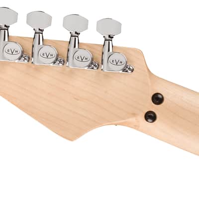 EVH EVH Striped Series Circles Maple FB White and Black with Bag image 6