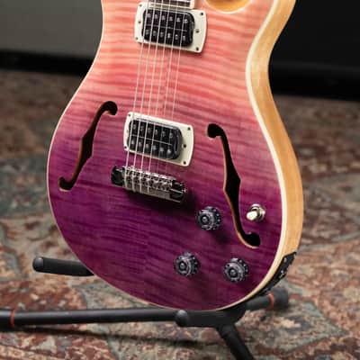 PRS SE Ed Sheeran Baritone Piezo Hollowbody Guitar - Pink Ombre with Premium Gig Bag image 5